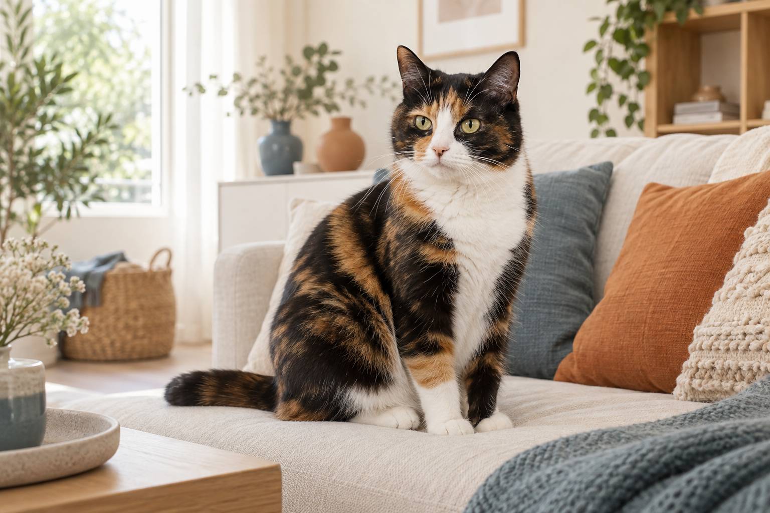 Illustration éditoriale du sujet : Chat tortue : cette robe tricolore expliquée